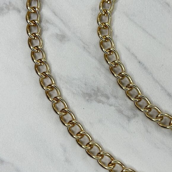 Gold Tone Chain Purse Replacement Strap 46" Crossbody ✨ - Picture 7 of 11
